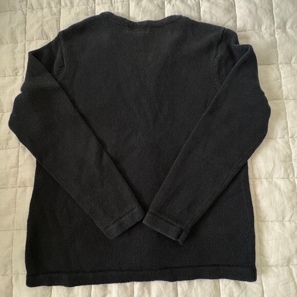 Bechamel Christmas Sweater L Zip Front NOEL Santa Appliqué Holiday - Picture 6 of 7